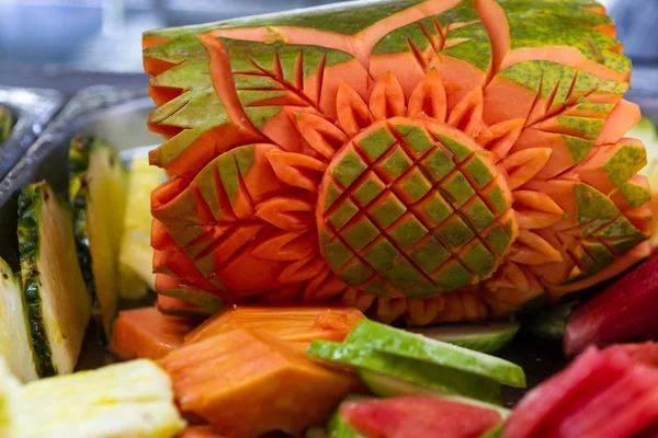 Fresh carved fruit — Stock Photo, Image