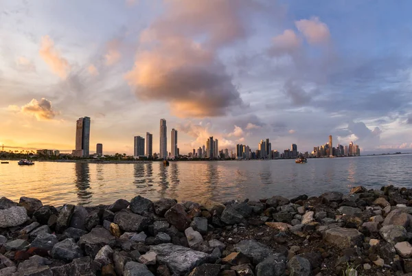 Günbatımı Panama City, Panama — Stok fotoğraf