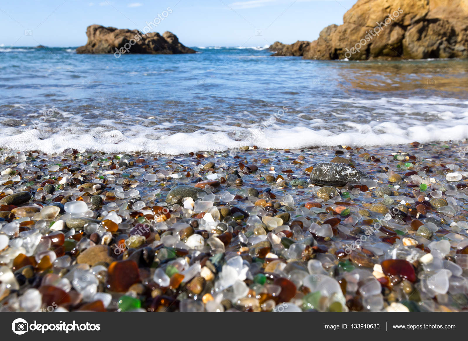 Glass Beach Fort Bragg California Stock Photo Wollertz