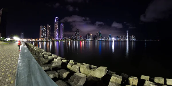 Panama City, Panama gece Güz — Stok fotoğraf