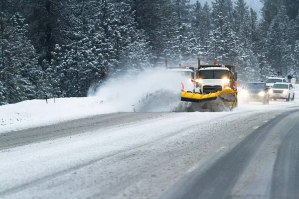 Condições de condução de inverno — Fotografia de Stock