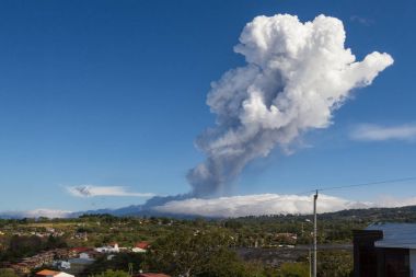 Volcanic activity form Poas, Costa Rica  clipart