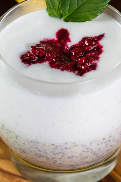 Muz chia tohum puding — Stok fotoğraf