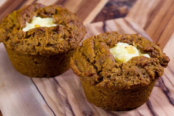 Home baked pumpkin muffins — Stock Photo, Image