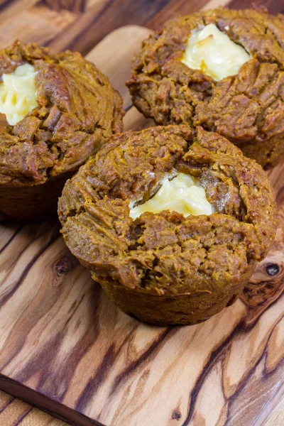 Home baked pumpkin muffins — Stock Photo, Image