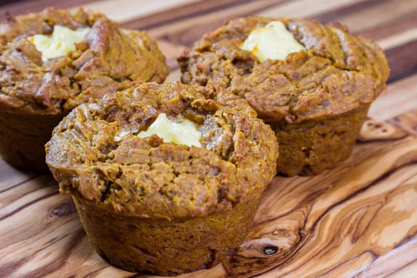 Home baked pumpkin muffins — Stock Photo, Image