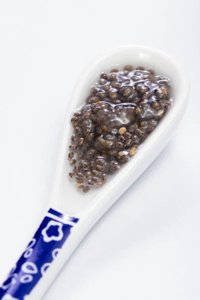 Soaked chia seeds — Stock Photo, Image