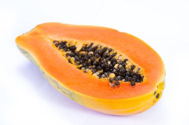 Organik papaya yarıya 