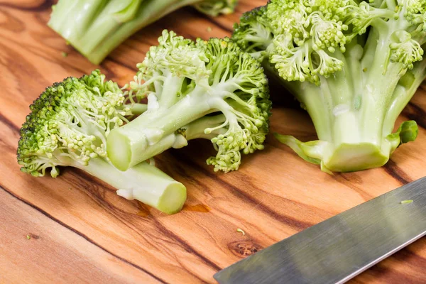 Organic broccoli close up — Stock Photo, Image