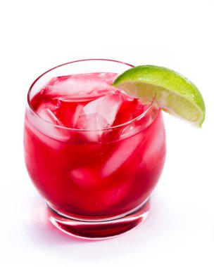 kırmızı bir kireç kokteyl 