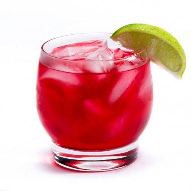 kırmızı bir kireç kokteyl 