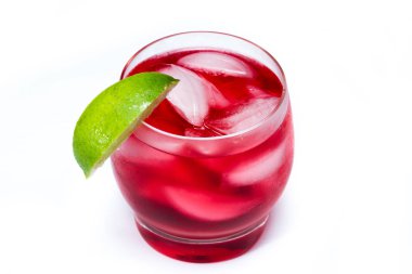 kırmızı bir kireç kokteyl 