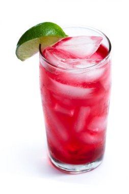 kırmızı bir kireç kokteyl 