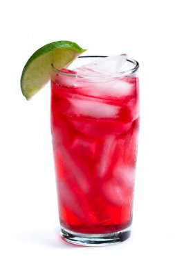 kırmızı bir kireç kokteyl 