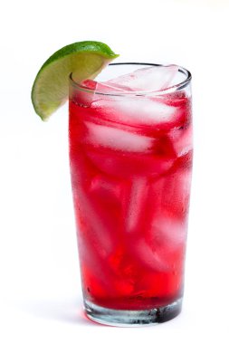 kırmızı bir kireç kokteyl 