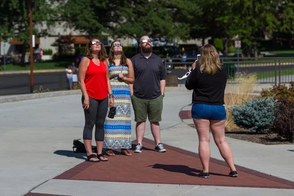 Observadores de eclipse de 2017 — Foto de Stock