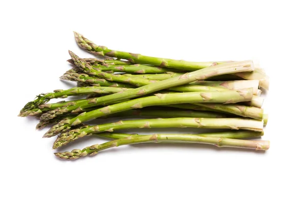 Asparagus spears over white — Stock Photo, Image