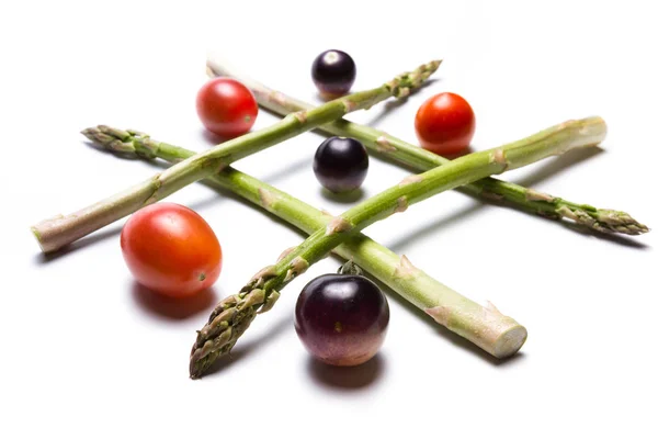 Asparagus tic tac toe — Stock Photo, Image