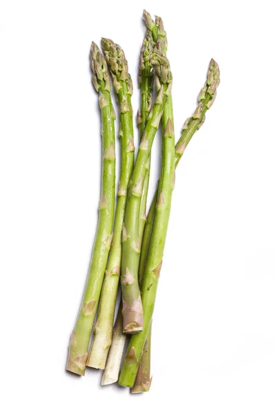 Asparagus spears over white — Stock Photo, Image