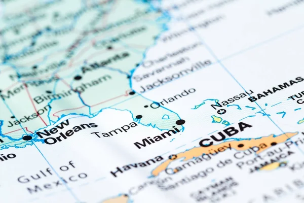 South Florida on a map — Stock Photo, Image