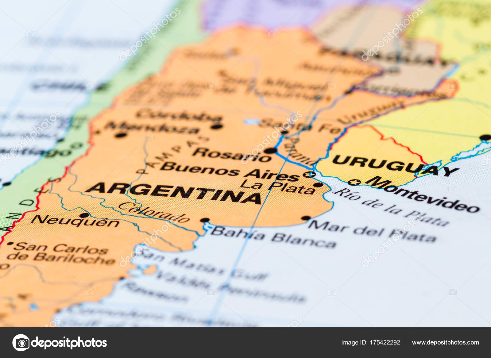 Argentinië op de kaart — Stockfoto © wollertz #175422292