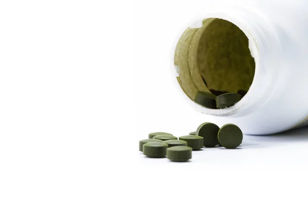 Fermented chlorella tablets — Stock Photo, Image