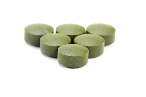 Erjesztett chlorella tabletta — Stock Fotó