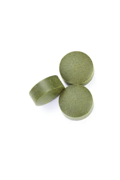 Gefermenteerde chlorella tabletten — Stockfoto