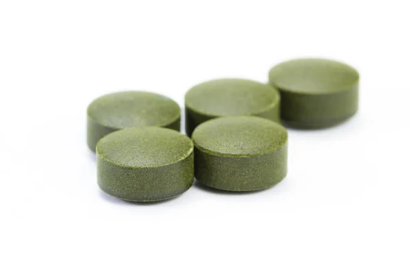 Gefermenteerde chlorella tabletten — Stockfoto