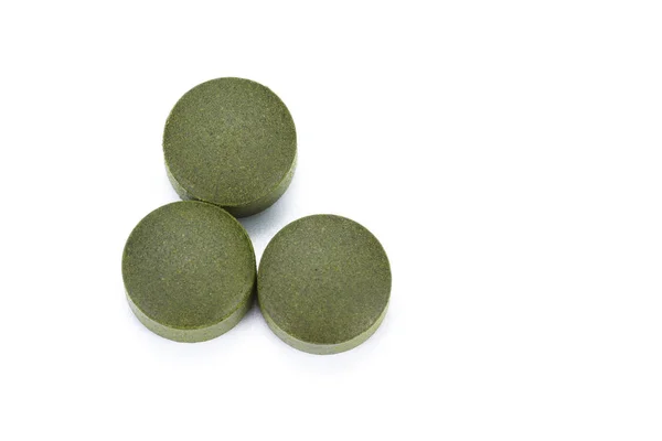 Fermentierte Chlorella-Tabletten — Stockfoto