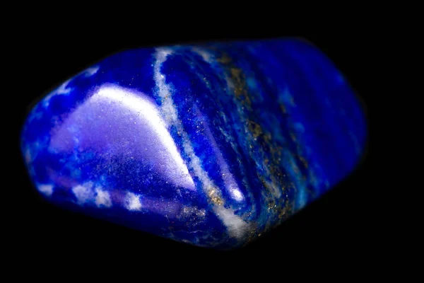 Lapis lazuli, fekete felett — Stock Fotó