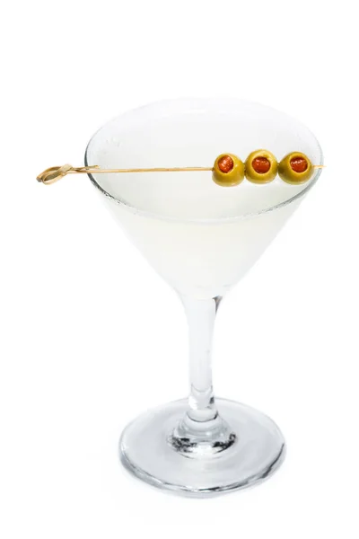 Klassischer Martini mit Oliven — Stockfoto