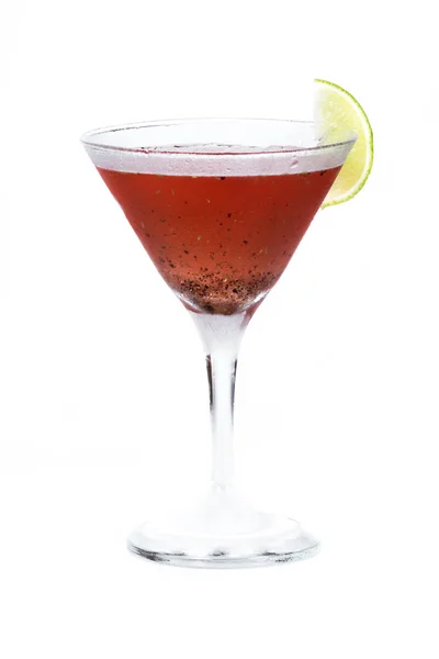 Martini vermelho sobre branco — Fotografia de Stock