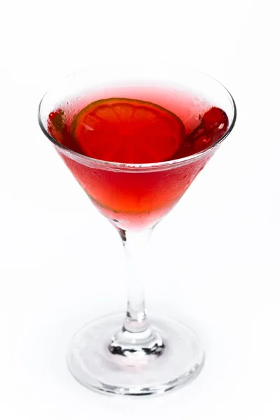 Martini rojo sobre blanco — Foto de Stock