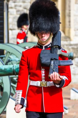 Queen's Guard in the Tower of London clipart