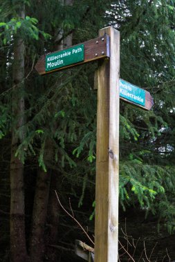 İskoçya 'daki patikaları gösteren işaretler