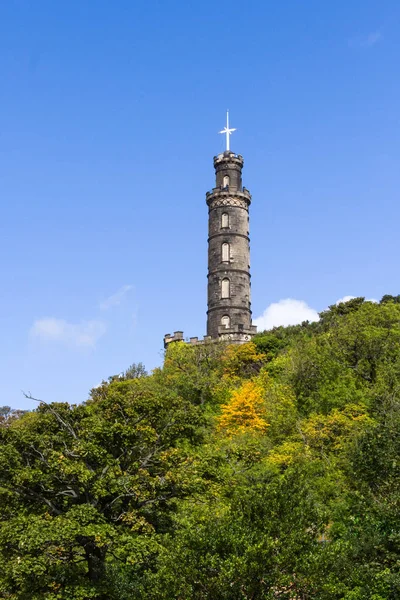 Calton Hill 'deki Nelson Anıtı — Stok fotoğraf