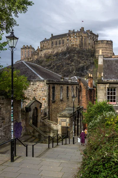 The Vennel Viewpoint Edinburgh Castle — Stock Photo, Image