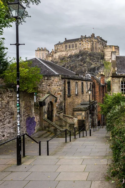 The Vennel Viewpoint Edinburgh Castle — Stock Photo, Image