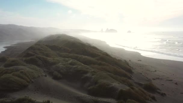 Pistola Dunas Arena Del Río Costa Sur Oregon — Vídeos de Stock