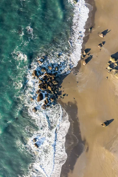 Beach Scene Colorful Waves Crashing Group Rocks Oregon Coast — Stock Photo, Image