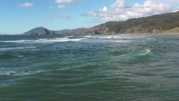 Güney Oregon Sahilindeki Gold Beach Kuzeyindeki Ophir Plajı Inanılmaz Manzaralı — Stok video
