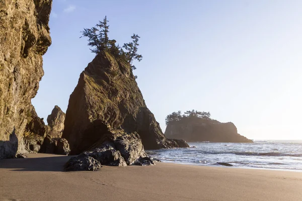 Güney Oregon Sahilinde Sakin Bir Sahil Gizli Plaj Olarak Bilinir — Stok fotoğraf
