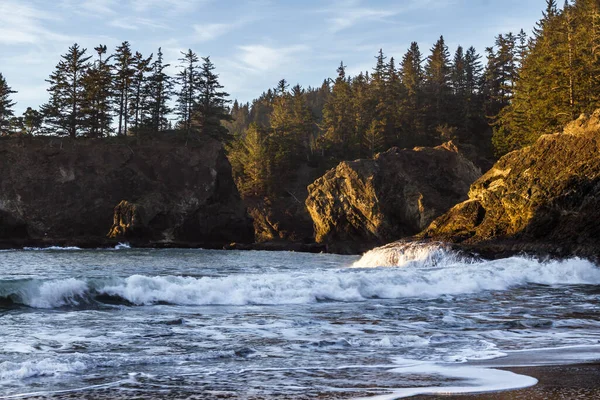 Klidná Pláž Jižním Pobřeží Oregonu Známé Jako Secret Beach Krásnými — Stock fotografie