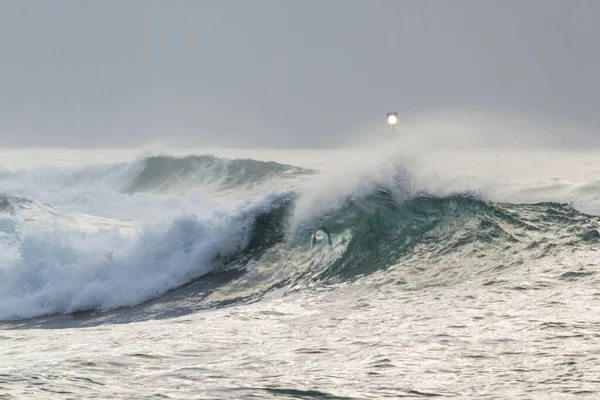 Visserij Charter Oregon Kust Met Ruwe Zee Als Dag Komt — Stockfoto