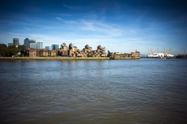 Vista do outro lado do Tamisa em Greenwich — Fotografia de Stock