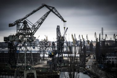 Ağır sanayi Polonya Gdansk tersanesinde