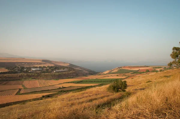 Сільське господарство долині на березі Галілейського моря (Kineret ). — стокове фото