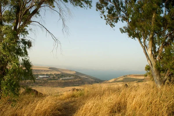 Udsigt over det nedre Galilæa, Galilæas Hav. Israel, april måned . - Stock-foto