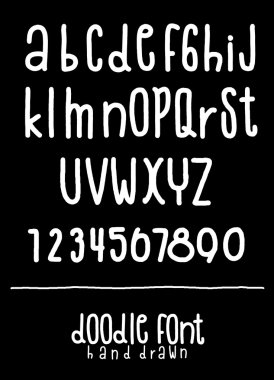 Modern vektör çizilmiş alfabe ver. Boyalı harfleri fırça. Handwr